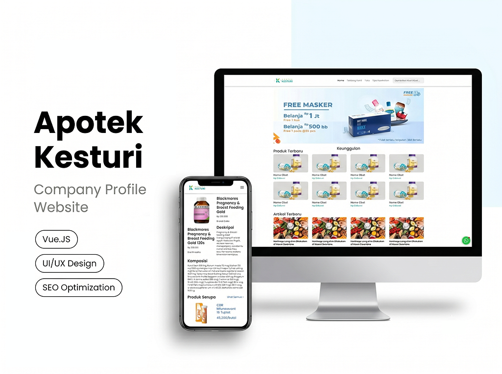 Apotek Kesturi - Company Profile Website